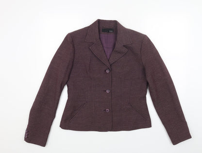 Hennessy Womens Red Polyester Jacket Suit Jacket Size 16