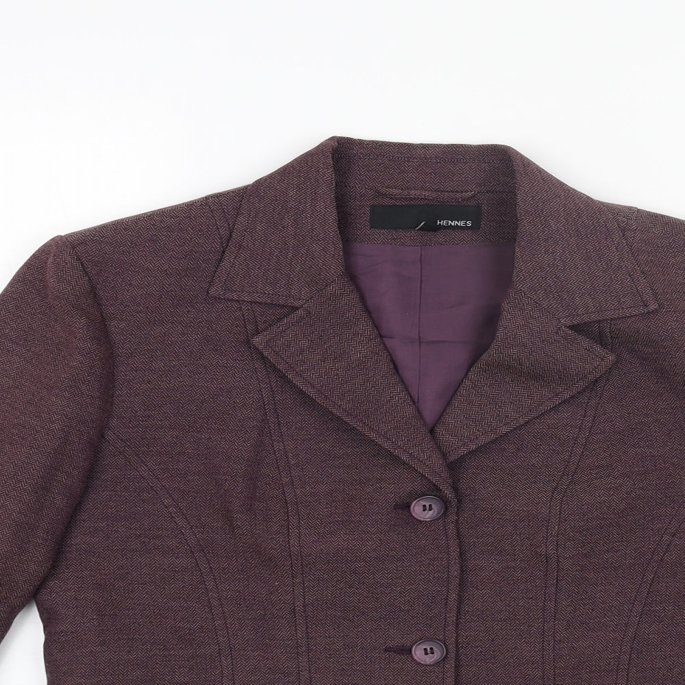 Hennessy Womens Red Polyester Jacket Suit Jacket Size 16
