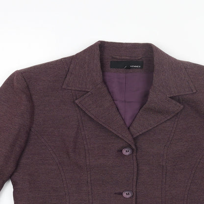 Hennessy Womens Red Polyester Jacket Suit Jacket Size 16