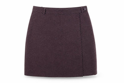 Hennessy Womens Red Polyester Wrap Skirt Size 14 Button