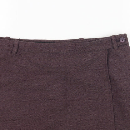 Hennessy Womens Red Polyester Wrap Skirt Size 14 Button