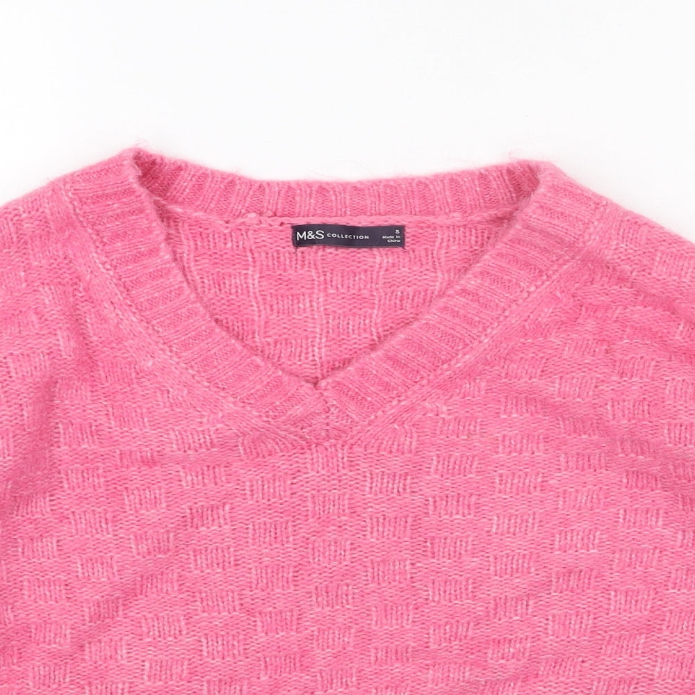 Womens UK Size S Marks and Spencer Pink Pullover Jumper