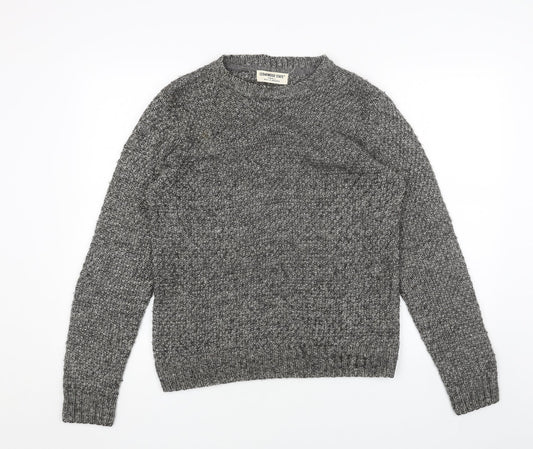 Womens UK Size S Cedar Wood State Grey Pullover Jumper