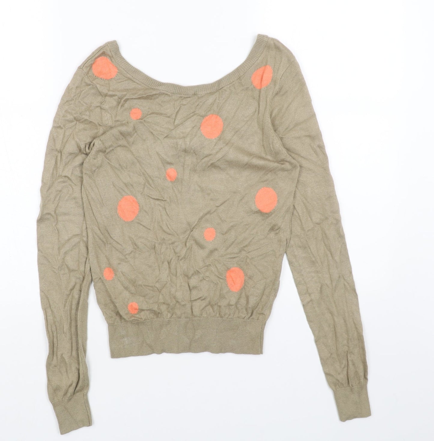 Womens UK Size XS Preworn Beige Pullover Jumper