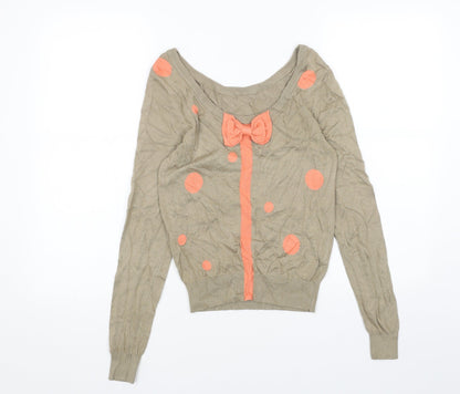 Womens UK Size XS Preworn Beige Pullover Jumper