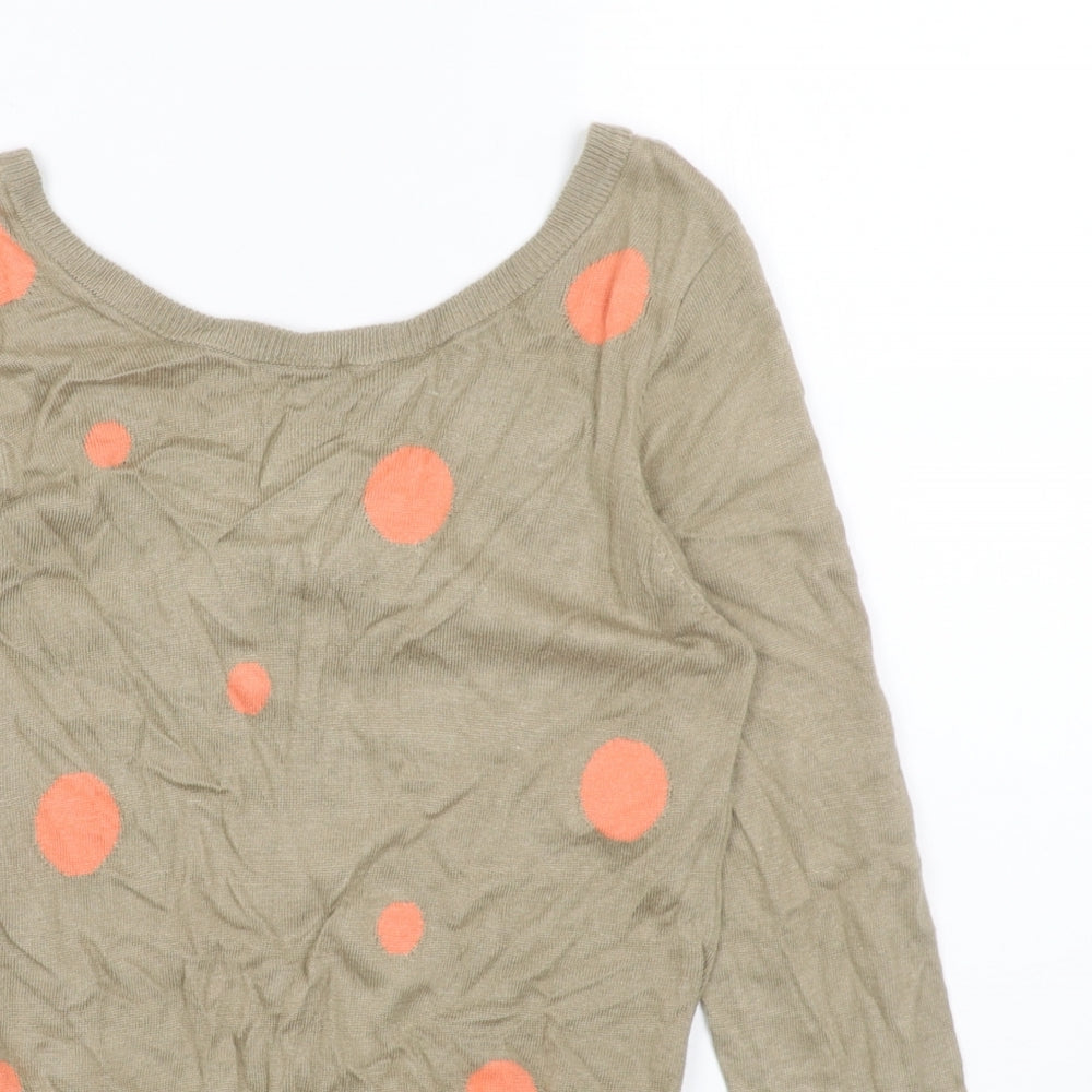 Womens UK Size XS Preworn Beige Pullover Jumper