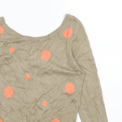 Womens UK Size XS Preworn Beige Pullover Jumper