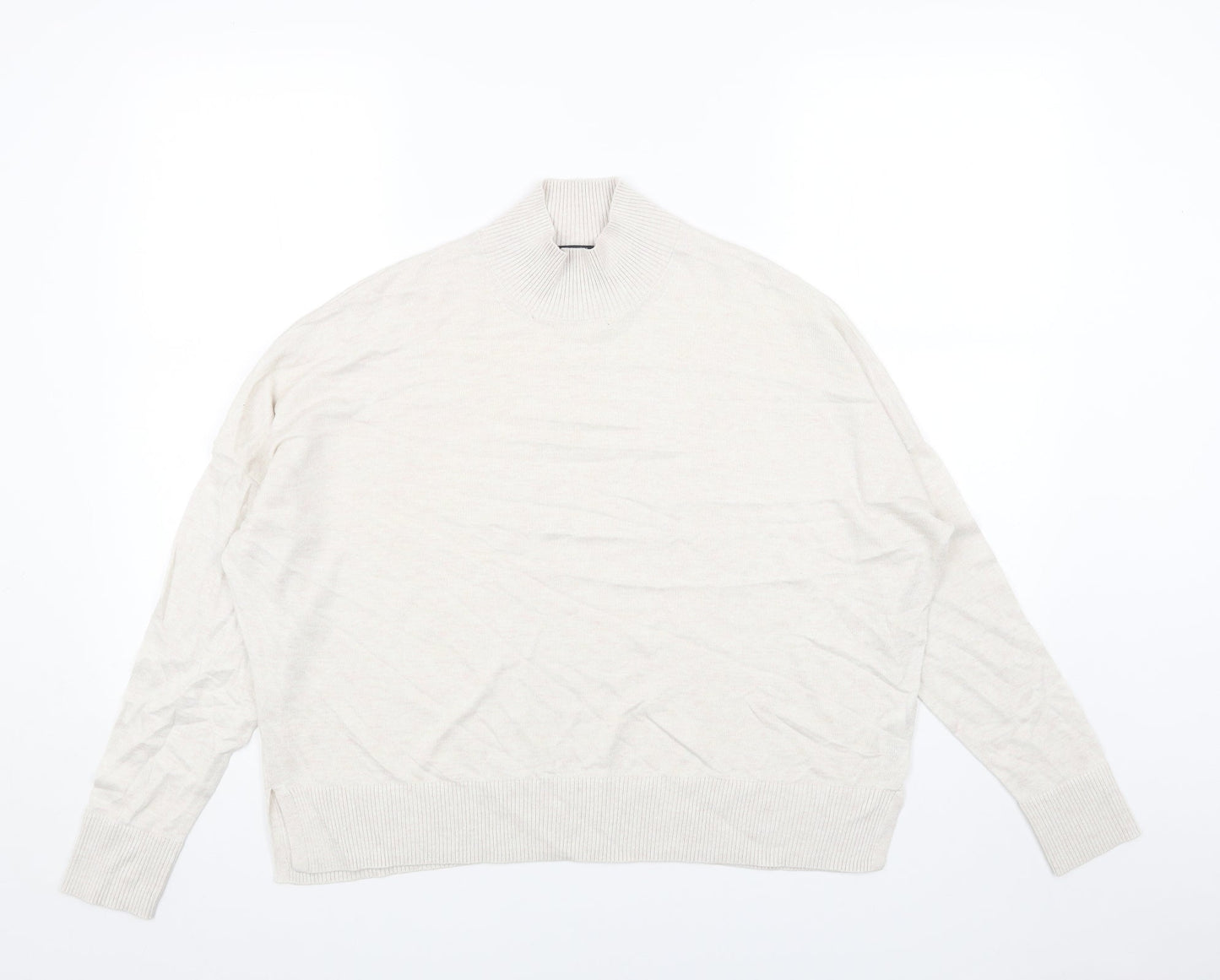 Womens UK Size XS French Connection Beige Pullover Jumper