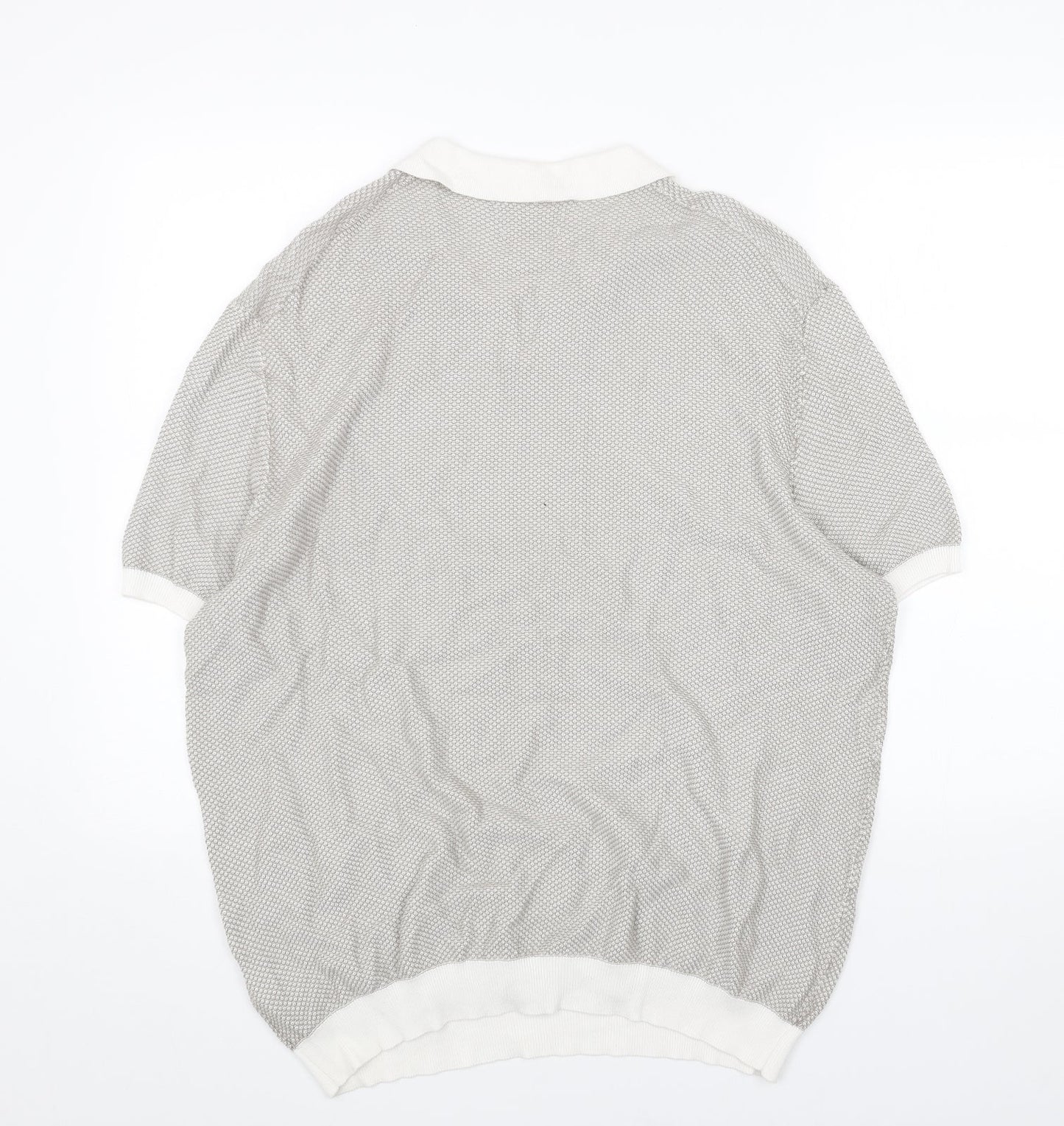 Marks and Spencer Mens Beige V-Neck Acrylic Pullover Jumper Size 2XL Long Sleeve