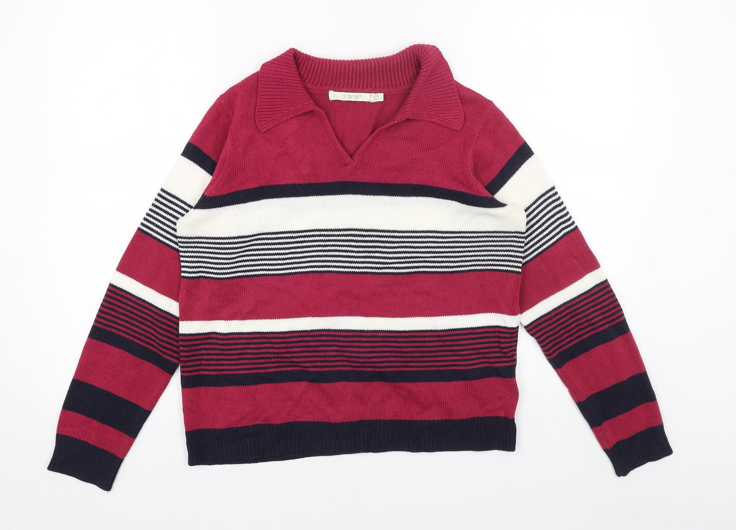 Womens UK Size S EWM Pink Pullover Jumper