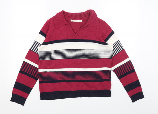 Womens UK Size S EWM Pink Pullover Jumper