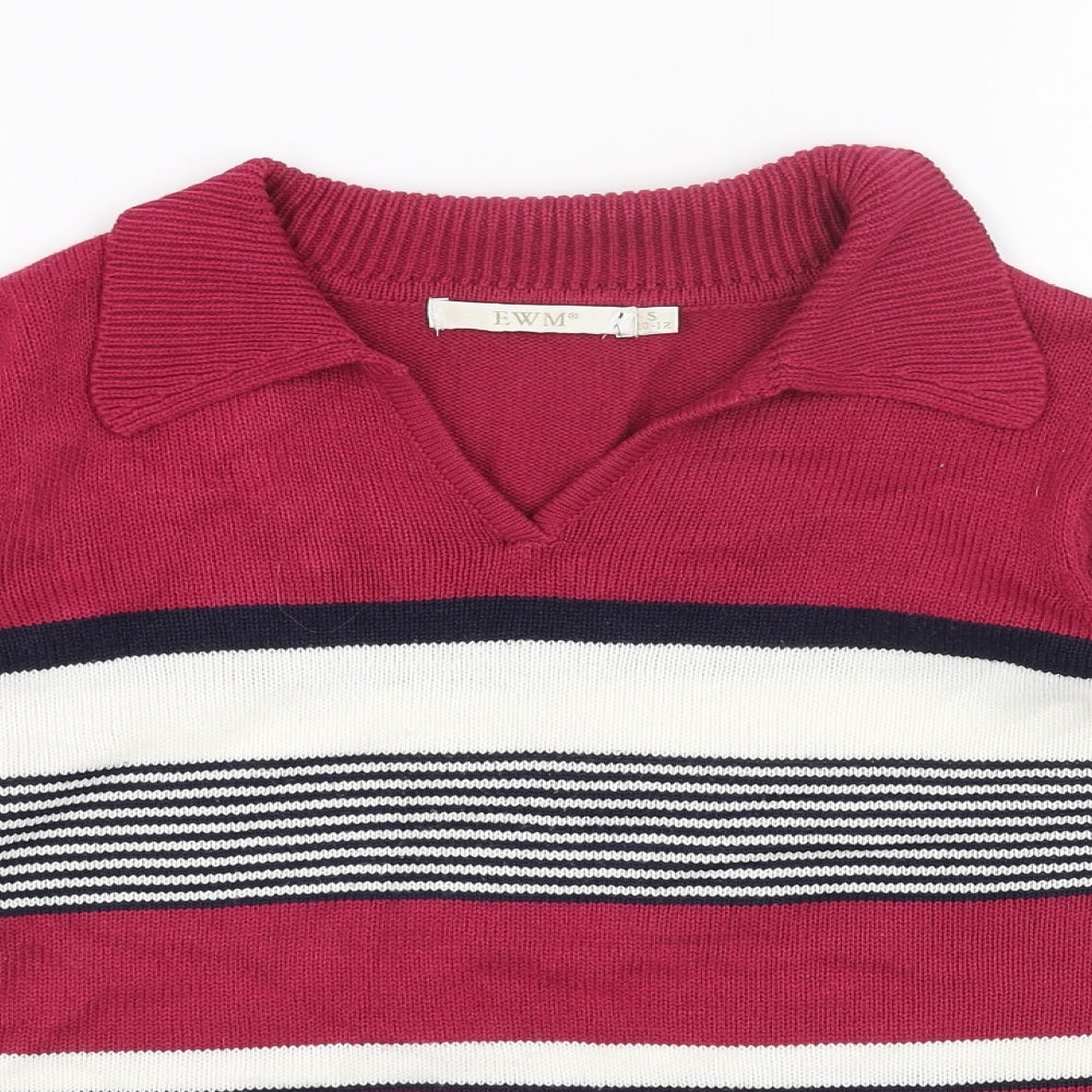 Womens UK Size S EWM Pink Pullover Jumper