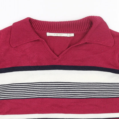 Womens UK Size S EWM Pink Pullover Jumper