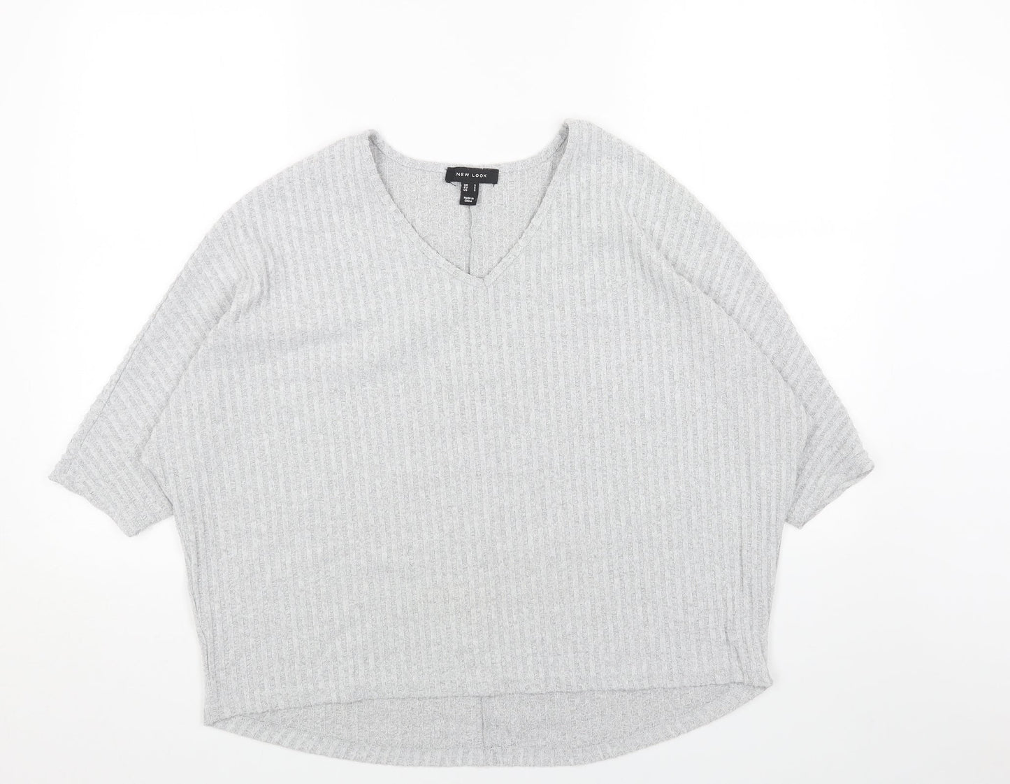 Womens UK Size S New Look Grey Pullover Jumper