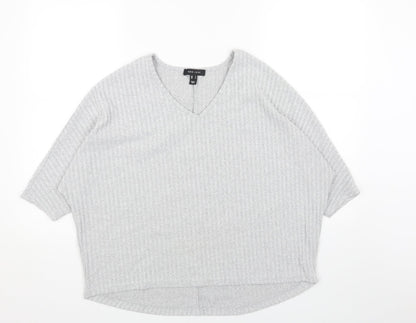 Womens UK Size S New Look Grey Pullover Jumper