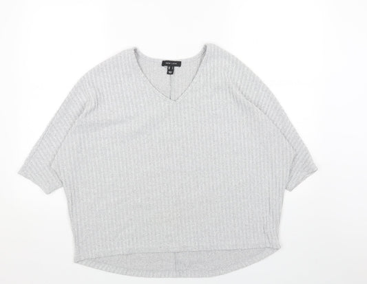 Womens UK Size S New Look Grey Pullover Jumper