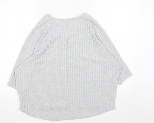 Womens UK Size S New Look Grey Pullover Jumper