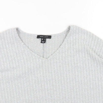Womens UK Size S New Look Grey Pullover Jumper