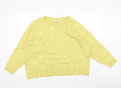 Womens UK Size L NEXT Yellow Pullover Jumper