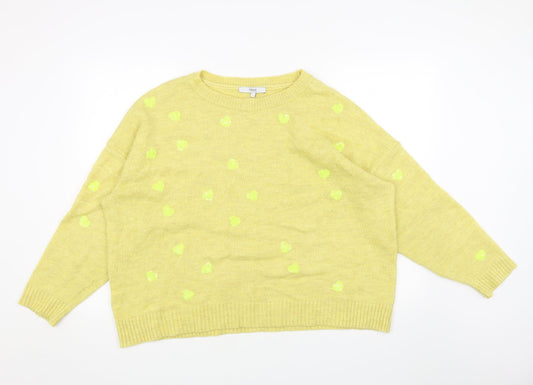 Womens UK Size L NEXT Yellow Pullover Jumper