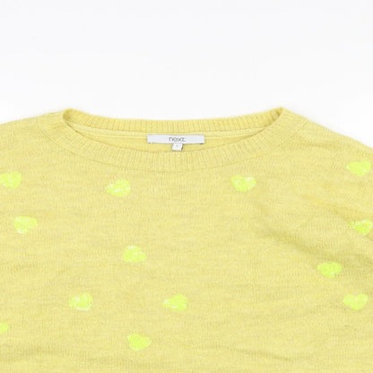 Womens UK Size L NEXT Yellow Pullover Jumper