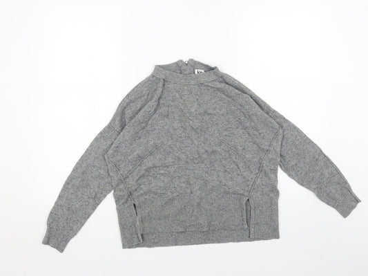 John Lewis Womens Grey Scoop Neck Acrylic Pullover Jumper Size S - Box Fit
