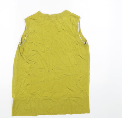 NEXT Womens Green Scoop Neck Polyester Vest Jumper Size 10