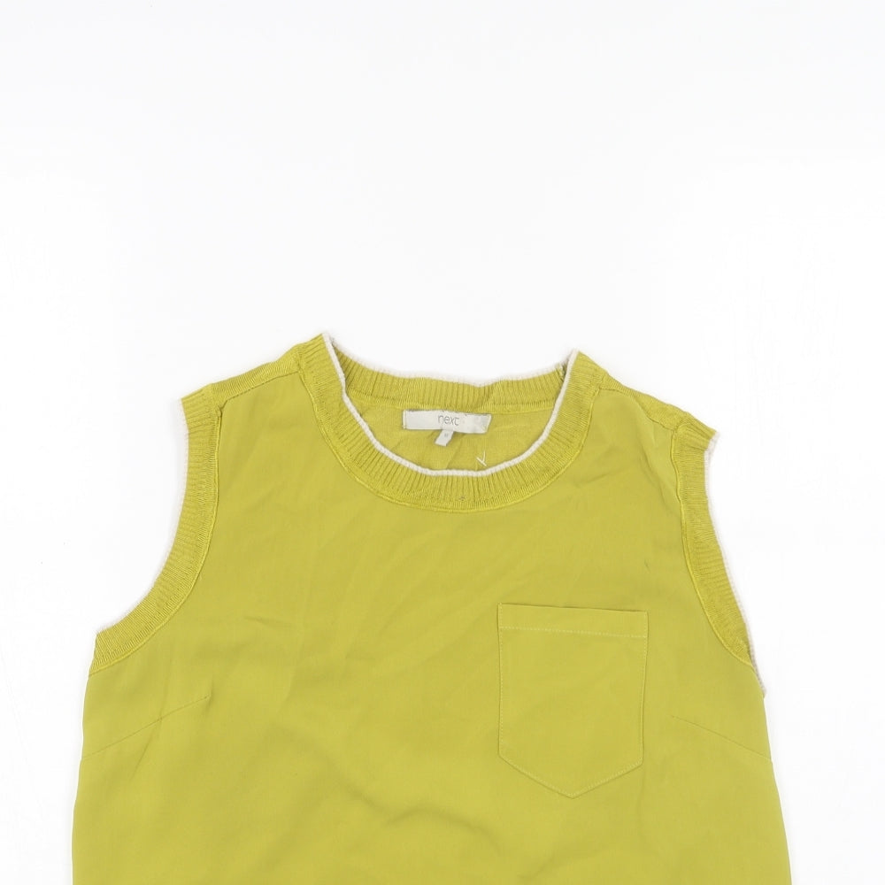 NEXT Womens Green Scoop Neck Polyester Vest Jumper Size 10