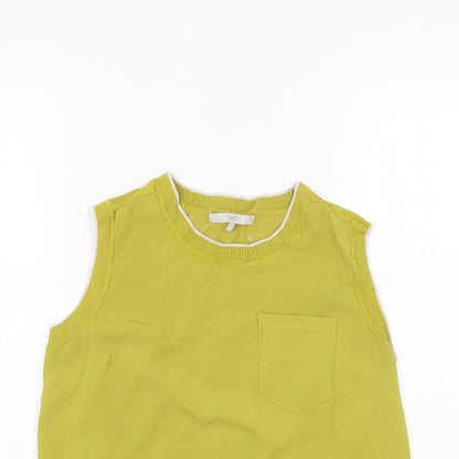 NEXT Womens Green Scoop Neck Polyester Vest Jumper Size 10