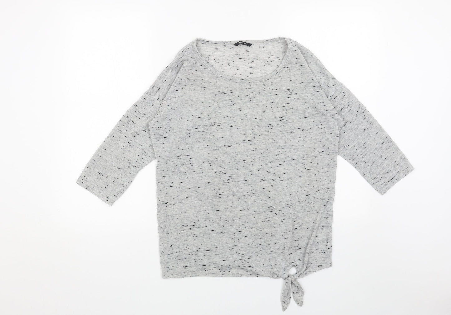 George Womens Grey Scoop Neck Acrylic Pullover Jumper Size 16