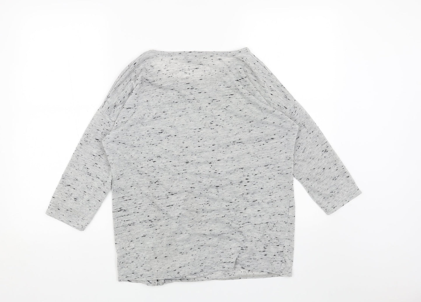 George Womens Grey Scoop Neck Acrylic Pullover Jumper Size 16