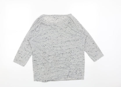 George Womens Grey Scoop Neck Acrylic Pullover Jumper Size 16