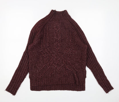 Gap Womens Red High Neck Acrylic Pullover Jumper Size M