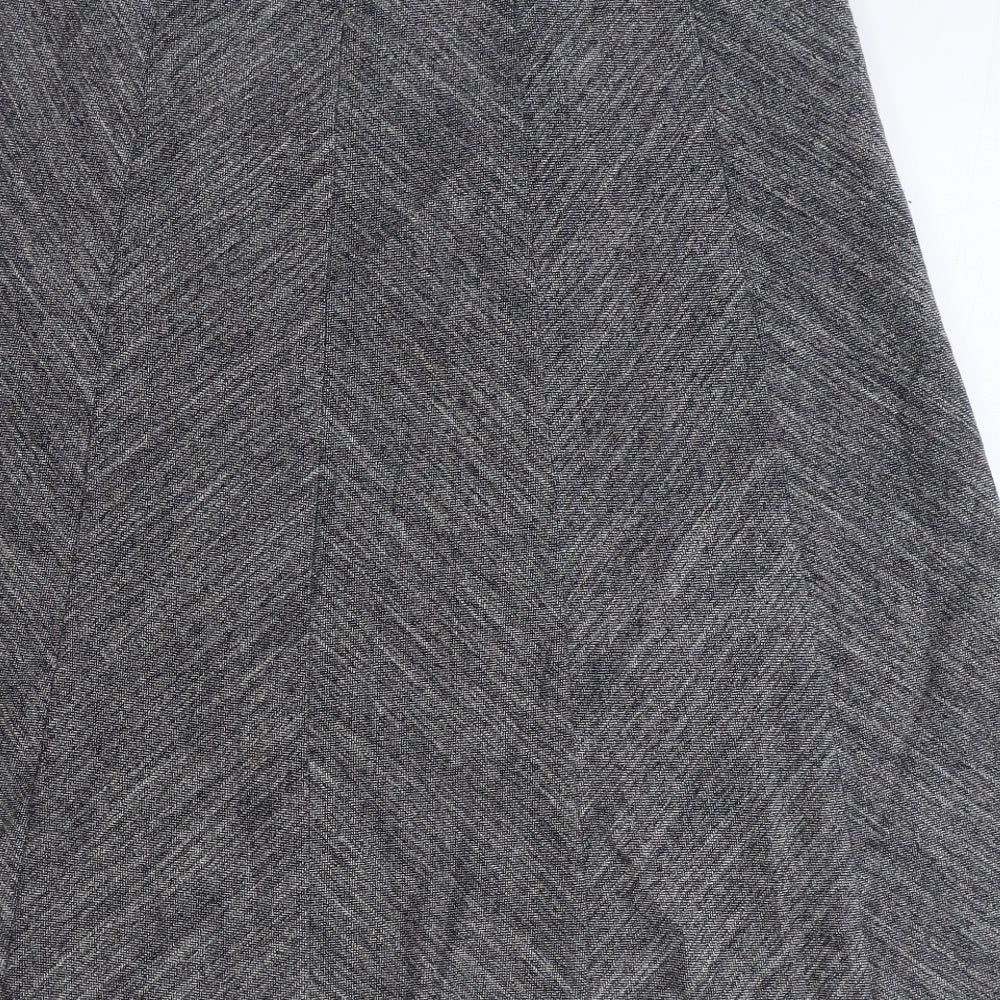 Marks and Spencer Womens Grey Polyester Swing Skirt Size 12