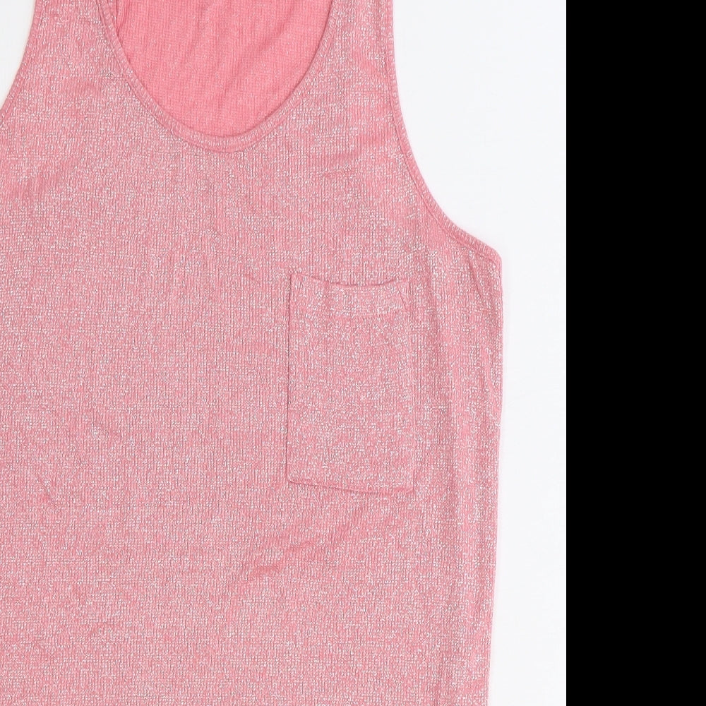 Womens UK Size 12 NEXT Pink Basic Tank