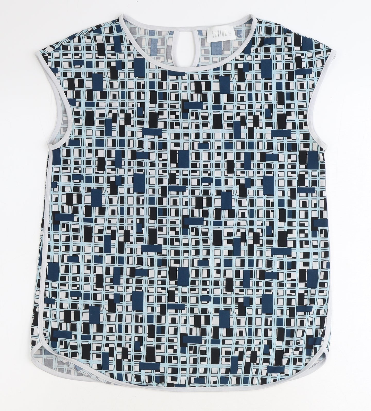 Womens UK Size 10 Savida Blue Basic T-Shirt