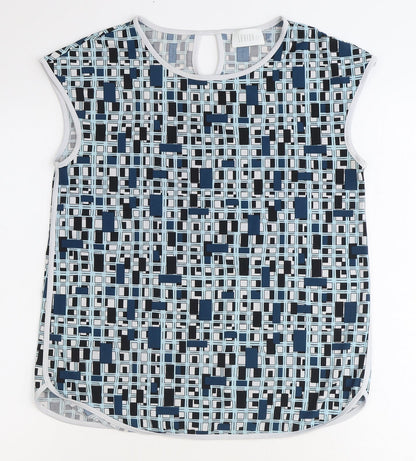 Womens UK Size 10 Savida Blue Basic T-Shirt