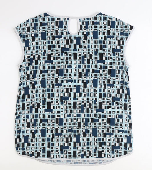 Womens UK Size 10 Savida Blue Basic T-Shirt