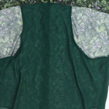 Womens UK Size S Zara Green Basic Button-Up