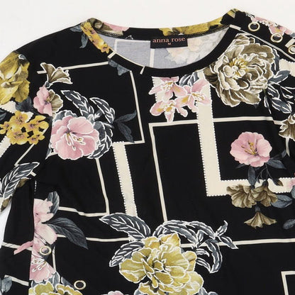 Womens UK Size M Anna Rose Multicoloured Basic T-Shirt