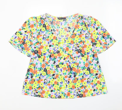 Womens UK Size 8 Marks and Spencer Multicoloured Basic Blouse