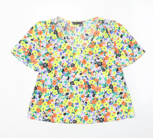 Womens UK Size 8 Marks and Spencer Multicoloured Basic Blouse
