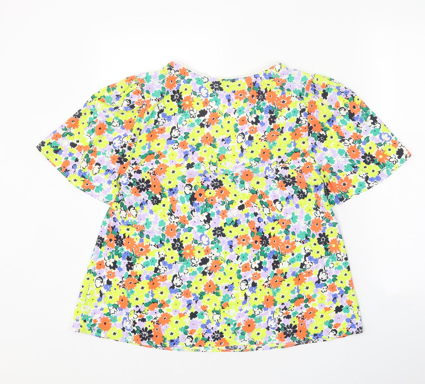 Womens UK Size 8 Marks and Spencer Multicoloured Basic Blouse