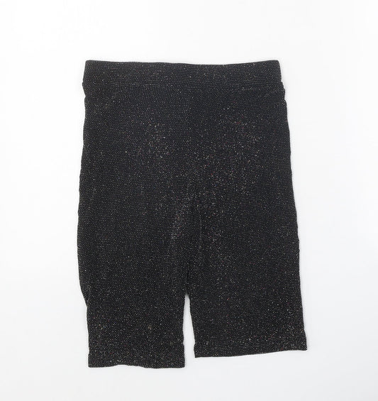 Urban Outfitters Womens Black Geometric Polyamide Compression Shorts Size S Regular Pull On