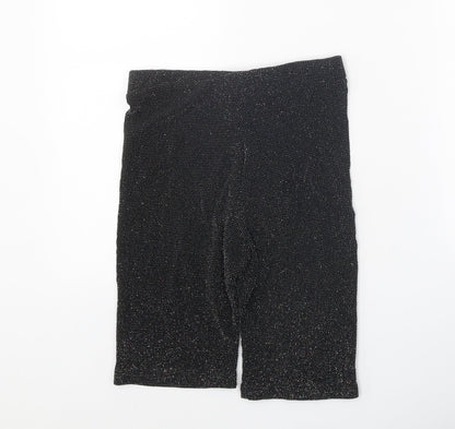 Urban Outfitters Womens Black Geometric Polyamide Compression Shorts Size S Regular Pull On