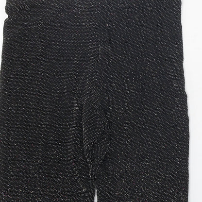 Urban Outfitters Womens Black Geometric Polyamide Compression Shorts Size S Regular Pull On