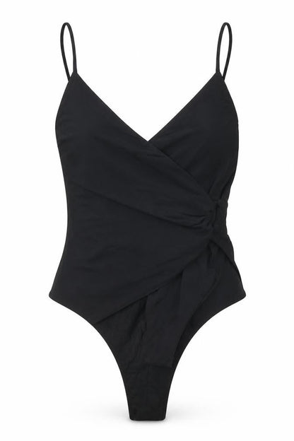 Zara Womens Black Viscose Bodysuit One-Piece Size S Snap