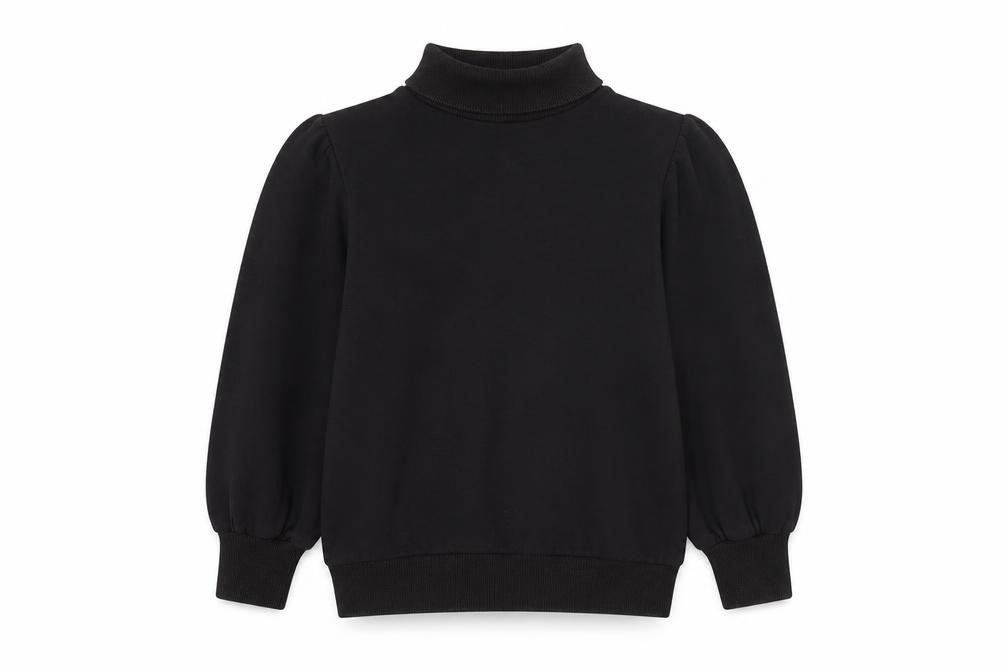 NEXT Girls Black Roll Neck Cotton Pullover Jumper Size 7 Years Pullover
