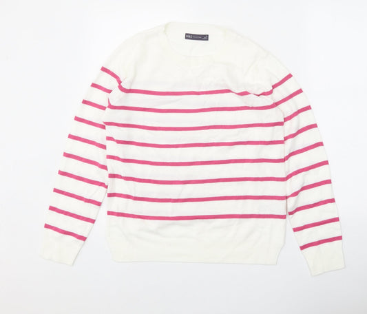Womens UK Size 10 Marks and Spencer White Pullover Jumper