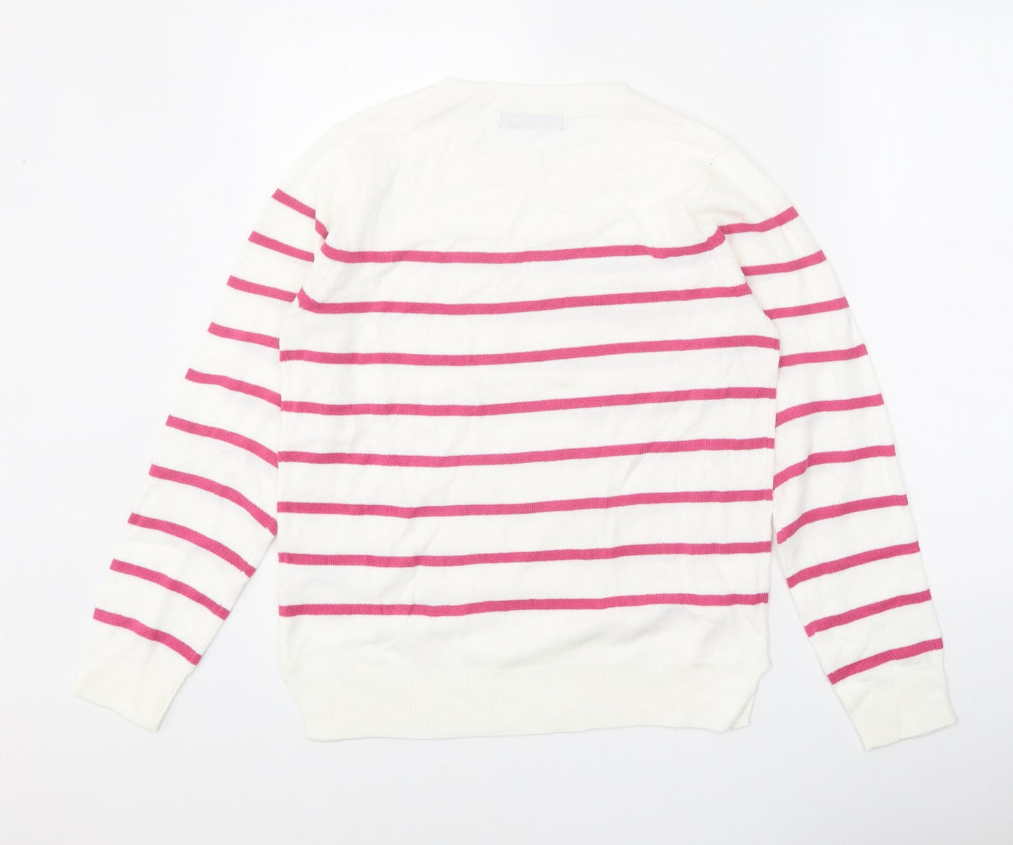Womens UK Size 10 Marks and Spencer White Pullover Jumper